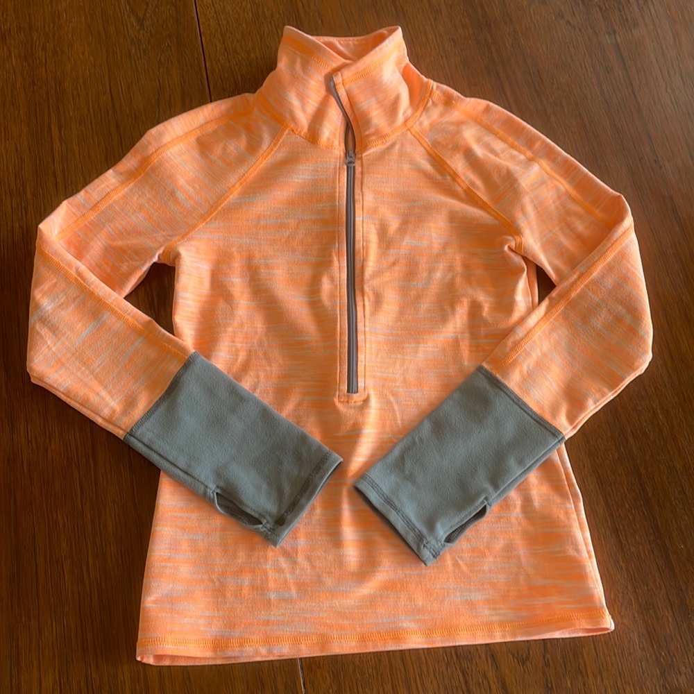 Zella Girl neon orange sport top size 8/10